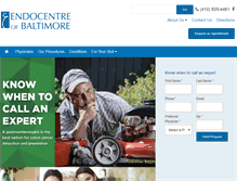 Tablet Screenshot of endocentreofbaltimore.com
